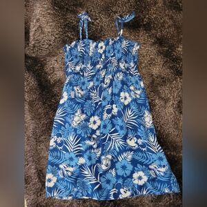 Disney Blue and White Girls Hawaiian Dress